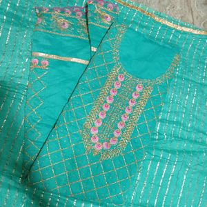 Embroidery Work Chanderi Suit