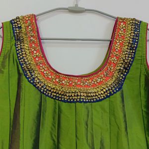 Silk Anarkali Dress With Heavy Dupatta