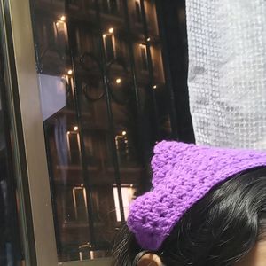 Crochet Purple Hair Bandana