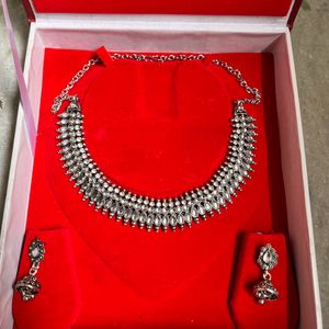 Silver Oxidised Jewellery Set