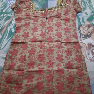 heavy  stone work kurta with dupatta