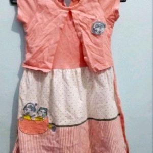 Pure Cotton Baby Girl Frock-5-6 Yrs.
