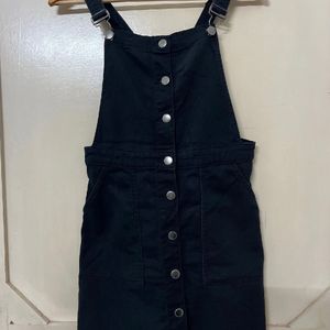 H&M Dungaree Dress Pinafore Black