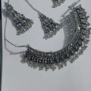 Oxidised Jewellery Set With Bangles