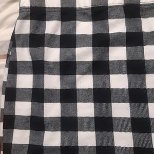 Black and White Checkered Skirt