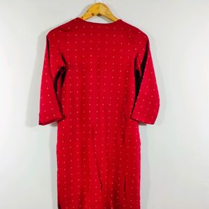 Red Printed Kurta (Women's)