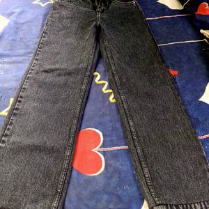 Charcoal Black Straight Jeans