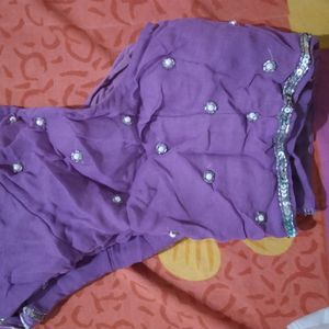 heavy patch work saree