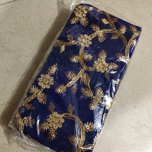 New Blue Embroidery Clutch