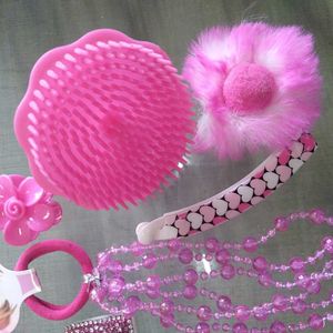 Pink Combo Of Hair Accessories