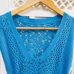 Pinterest Crochet Blue Vest Top