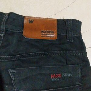 WAGON Black Solid Jeans