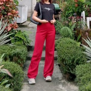 Red Flare Pants