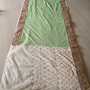 Net Chiffon Sari