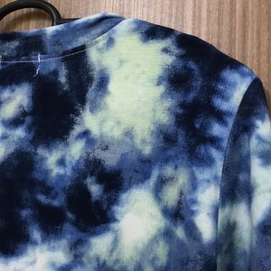 Hues Of Yellow And Blue Tie Dye Soft T-shirt