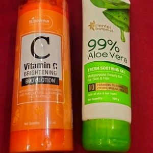 Combo Vitamin C Body Lotion Aloevera Gel