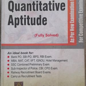 Quantitative Aptitude By Author R.S Aggarwal