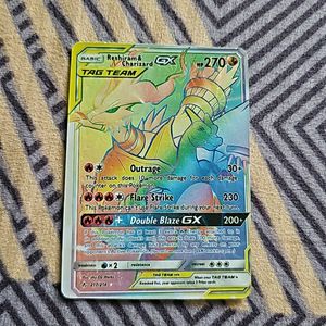 Pokemon Card Rainbow Reshiran And Charizard