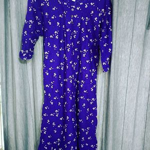 Beautiful Purple Kurti With Flowers