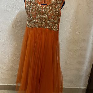 Handwork Heavy Quality Gown With Dupatta