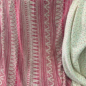Elegant Cream-Pink Silk Fabric Saree
