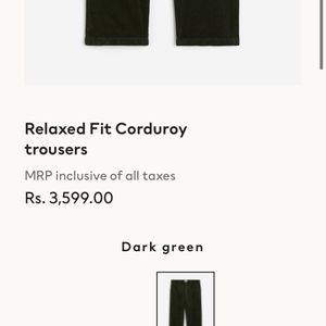 H&M Black Trouser