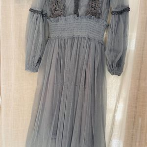 Grey Frock With Inner