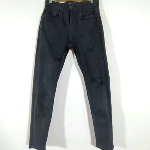 Zara Black Distressed Jeans (Men's)