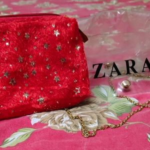 Red ZARA 2part Sling Bag For Women