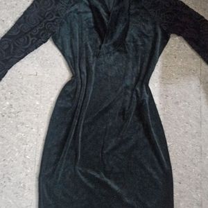 Velvet Bodycon Modest Dress