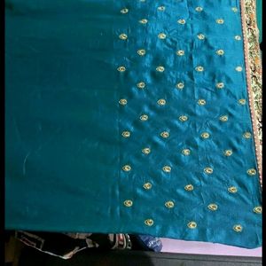 One Time Used Saree With Stiched Blouse Bust 36