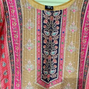 Mustard Pakistani Kurta Set Sequins Work