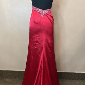 Red Satin Gown