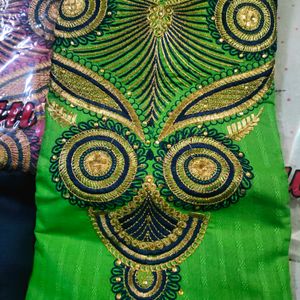 Squen Self Designer Dress Material 3 Pics