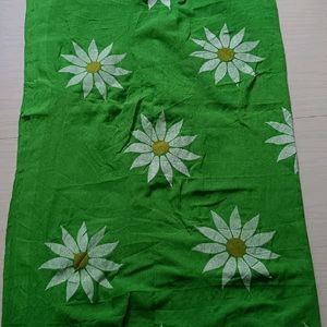 Floral Print Sunflower Saree