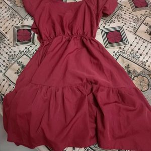 Otabu Zwerlon Brand .. Maroon Colour Dress 👗