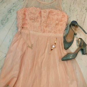 PARTY PEACH MINI DRESS