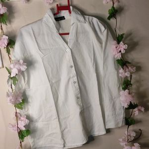 Branded White Formal Shirt For Women