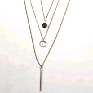 Pave Oval Convertible Layered Pendant Necklace