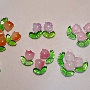 Set Of 15 Tulip Beads