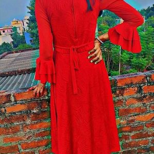 Beautiful Red Gown For Girls