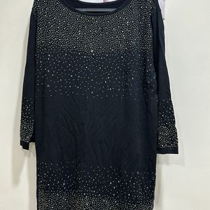 Shimmer Black Party Top