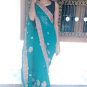 Once Time Used Only Saree In Mehndi Func