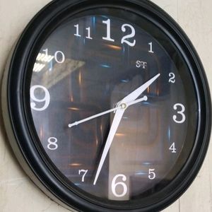 Wall Clock Black Colour Analog Watch