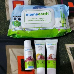 Mamaearth Onion Trip Combo Or One Wet Wipes 72