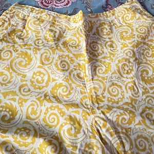 Yellow Kurta Pant Dupatta Set Size L