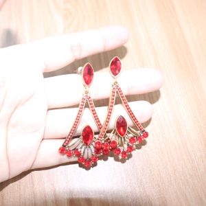 Red Stone Earrings