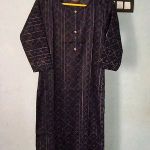 New Blue Colour Straight Kurta