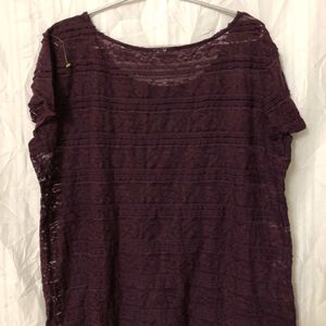 Purple Short Sleeve Top