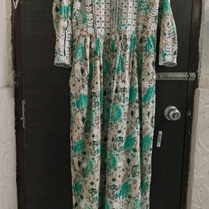 Chikankari Printed Long Kurta